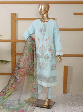 Romosh Embroidered Chiffon 3 Piece Stitched Suit RNPC25FE D-196-SBLU